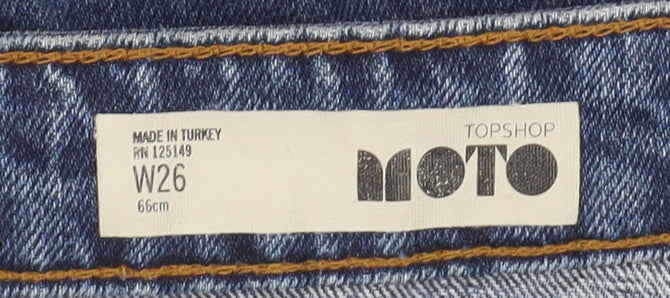 Topshop Women's Blue Denim Skirt, Size 10, Casual Style