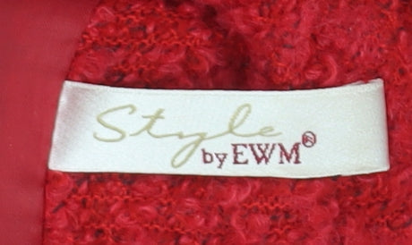 EWM Women's Red Wool Short Coat - Size 12