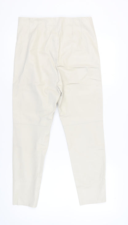 Zara Women's Beige Straight Trousers Large