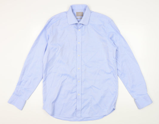 Savoy Taylors Guild Men's Blue Regular Fit Shirt
