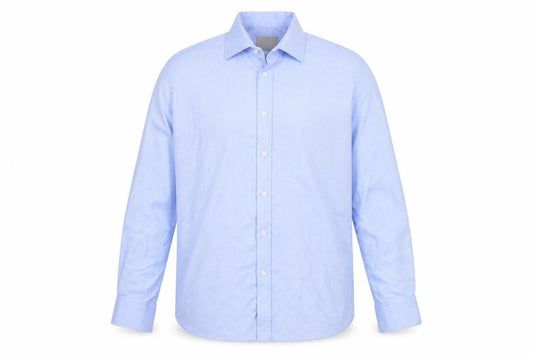 Savoy Taylors Guild Men's Blue Regular Fit Shirt