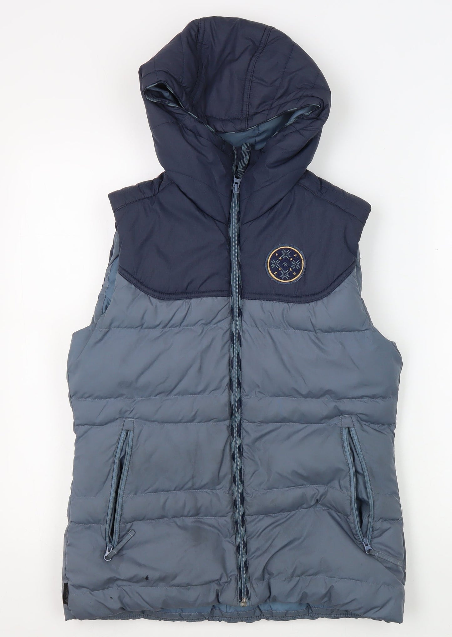 Decathlon Women's Blue Sleeveless Puffer Waistcoat 2XS