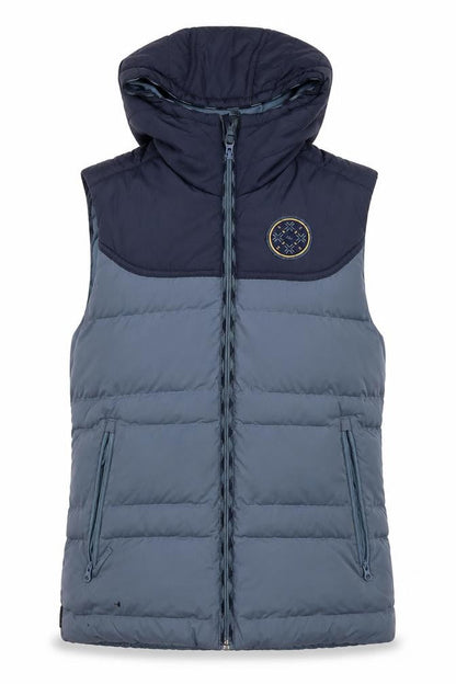 Decathlon Women's Blue Sleeveless Puffer Waistcoat 2XS