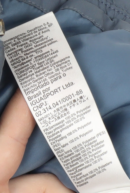 Decathlon Women's Blue Sleeveless Puffer Waistcoat 2XS
