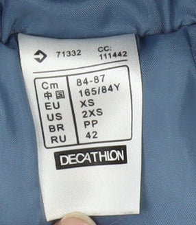 Decathlon Women's Blue Sleeveless Puffer Waistcoat 2XS