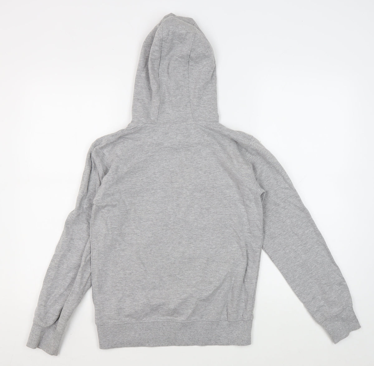 Back view of Urban Outlaws boys’ grey graphic print hoodie 11-12 years