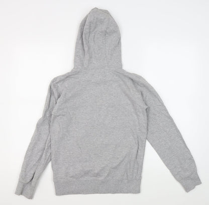 Back view of Urban Outlaws boys’ grey graphic print hoodie 11-12 years