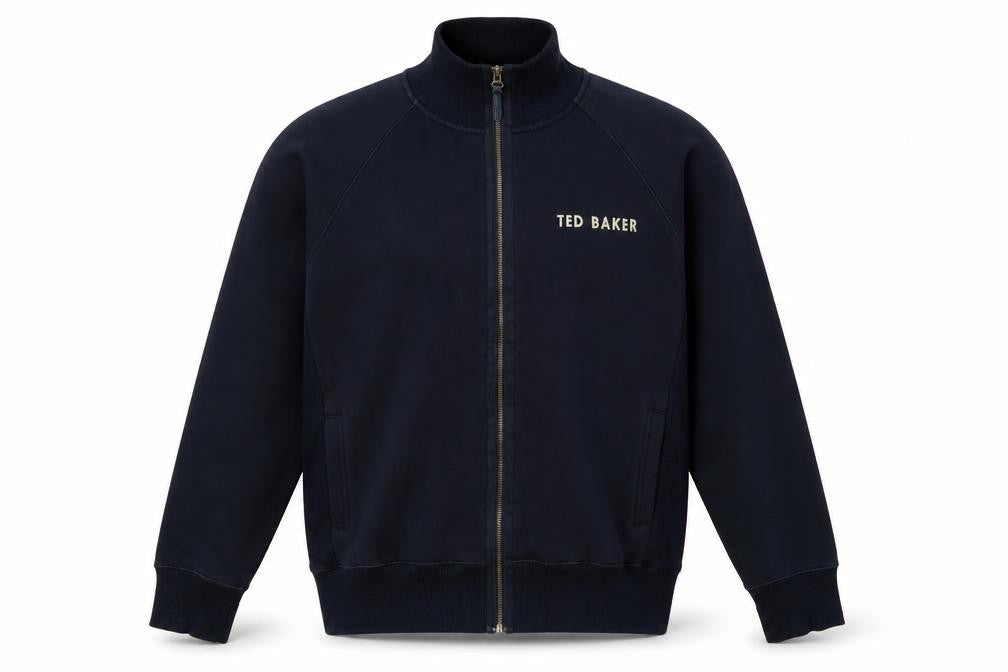 Ted Baker Men's Black Basic Jacket - Stand-Up Collar, M