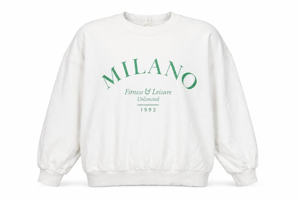 H&M Unisex White Pullover Sweatshirt M
