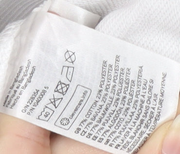 H&M Womens White Pullover Sweatshirt M