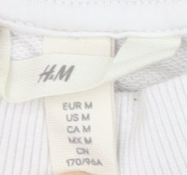 H&M Womens White Pullover Sweatshirt M
