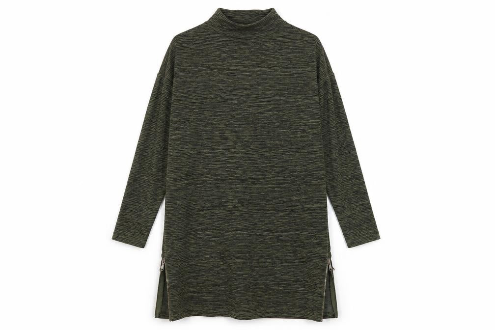 New Look Green Women's High Neck Shift Dress Size 12