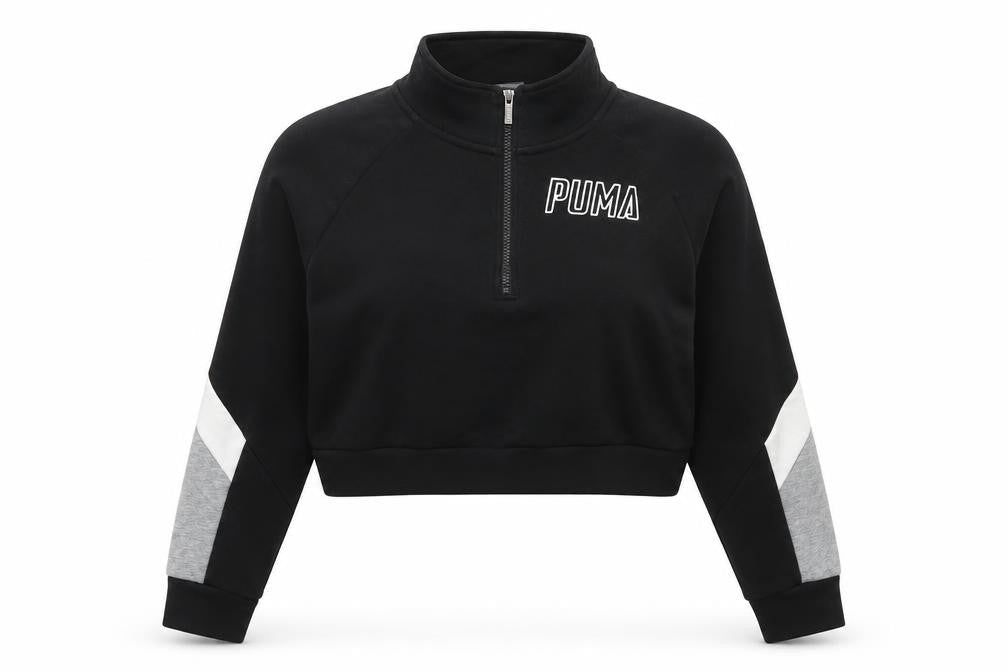 Puma Women's Black XS 1/4 Zip Sweatshirt Pullover