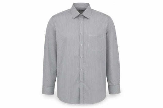 Marks & Spencer Men's Black Striped Slim Fit Shirt