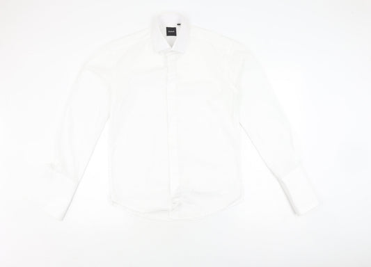 Dobell Men’s White 14 Dress Shirt Long Sleeve Formal
