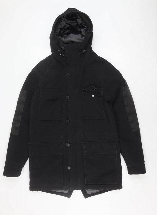 IKKS Men's Black Military Jacket Size M