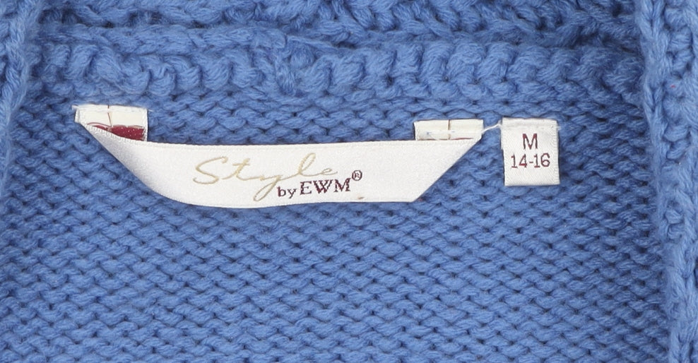 Style by EWM Women's Blue Cardigan M Knitwear