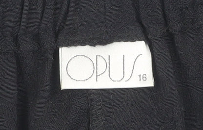 OPUS Women's Black Relaxed Trousers - Size 16