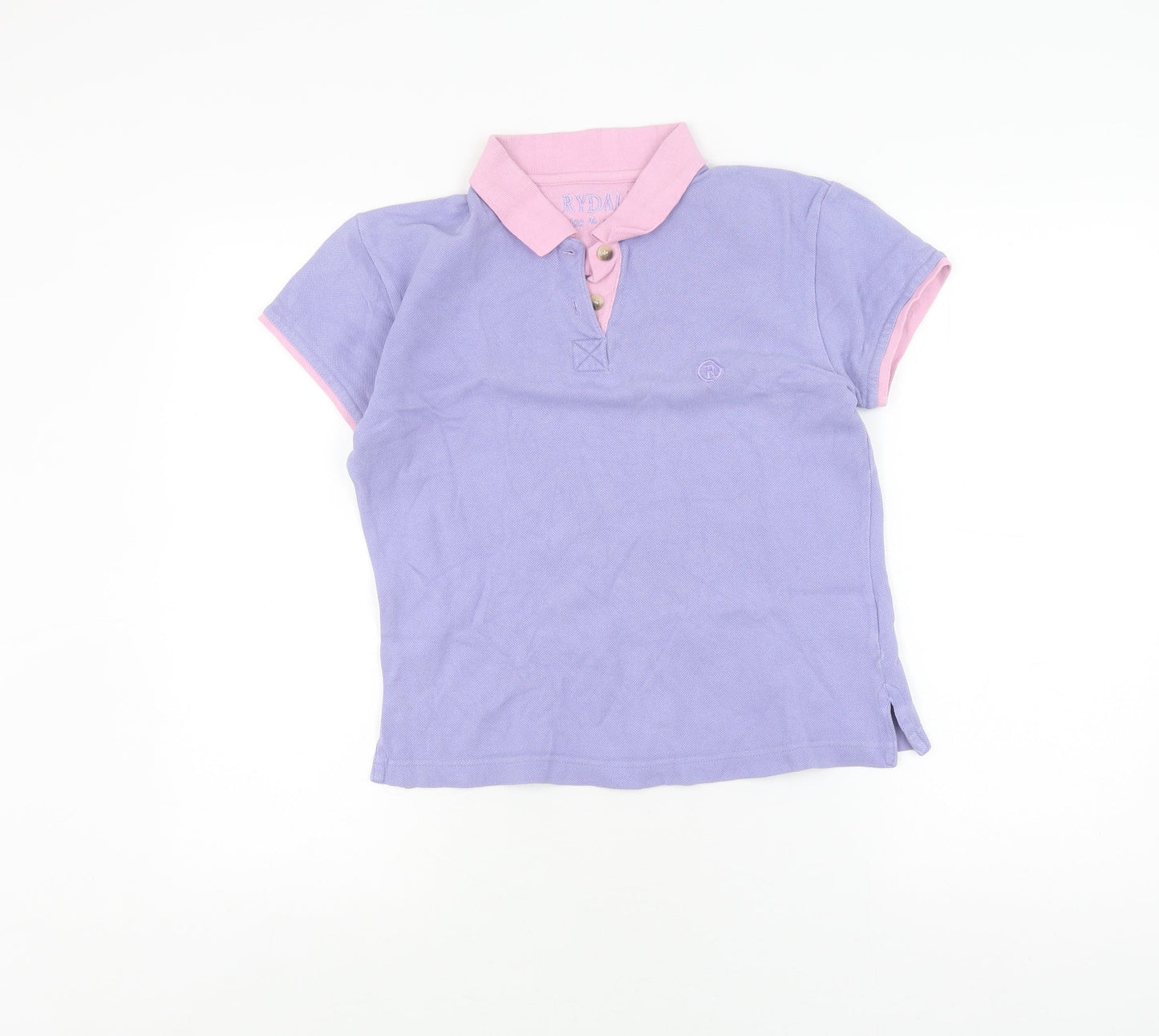 Rydale Women's Polo Shirt, Purple, S, Cotton, Casual