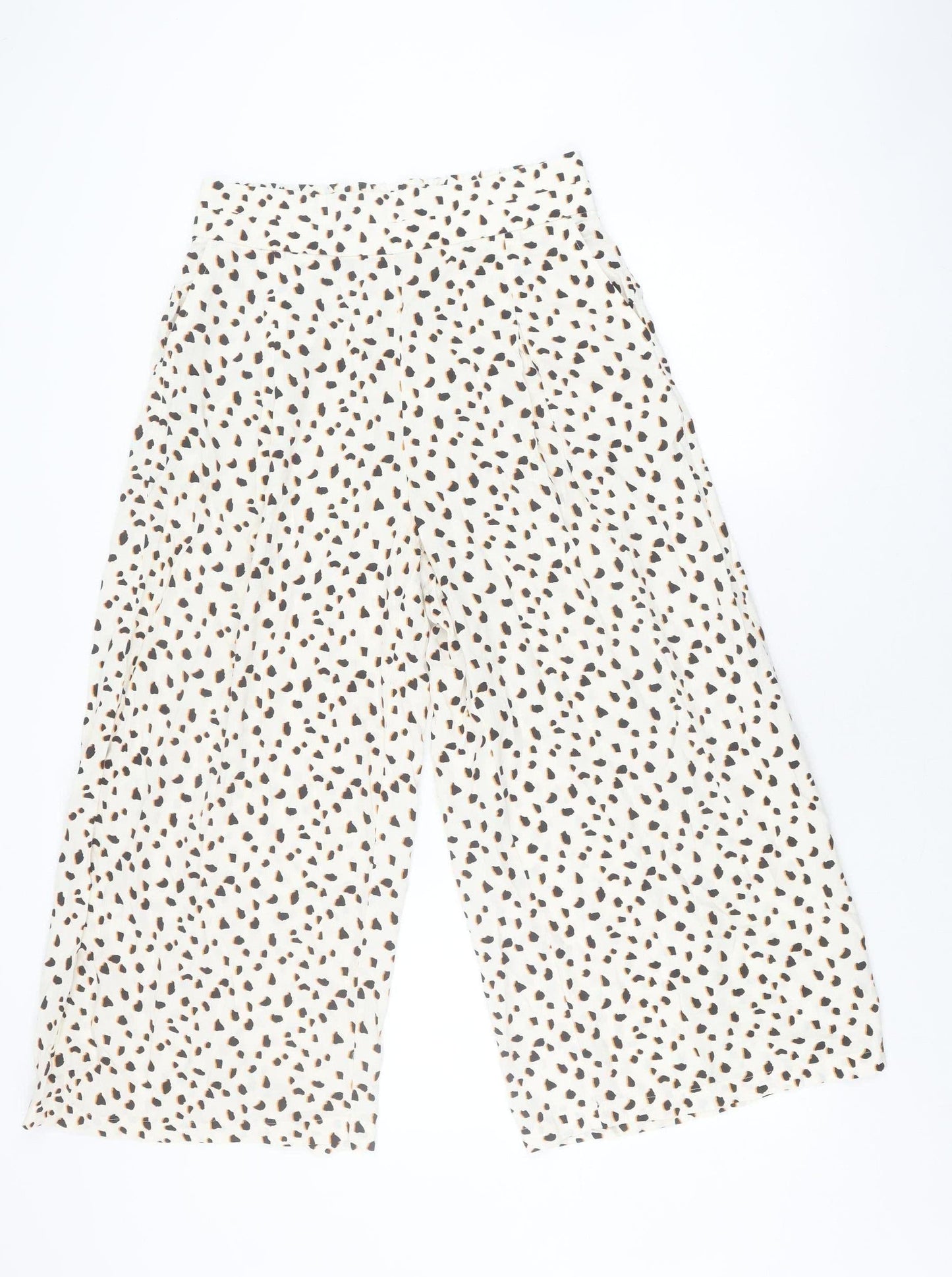 Marks and Spencer Women Ivory Animal Print Trousers