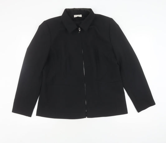 Bonmarché Women's Black Full Zip Jacket Size 14