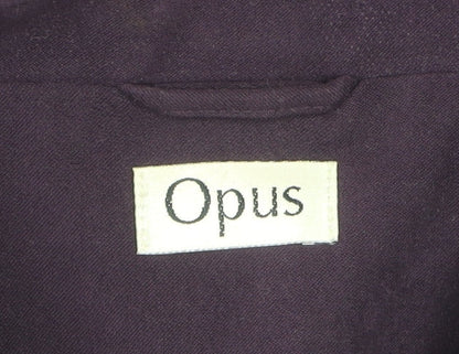 OPUS Women's Purple Jacket Size 16 Mid-Length Casual Zip
