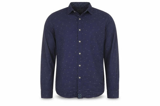 Ted Baker Men's Blue Graphic Print Shirt, Size 16