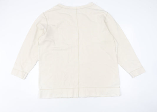 nx Women's Beige XL Sweatshirt, Casual Long Sleeve