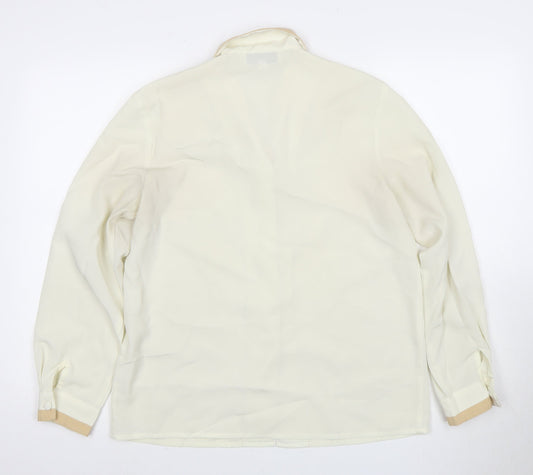 Cappuccini Women's Ivory Button-Up Shirt Size 16