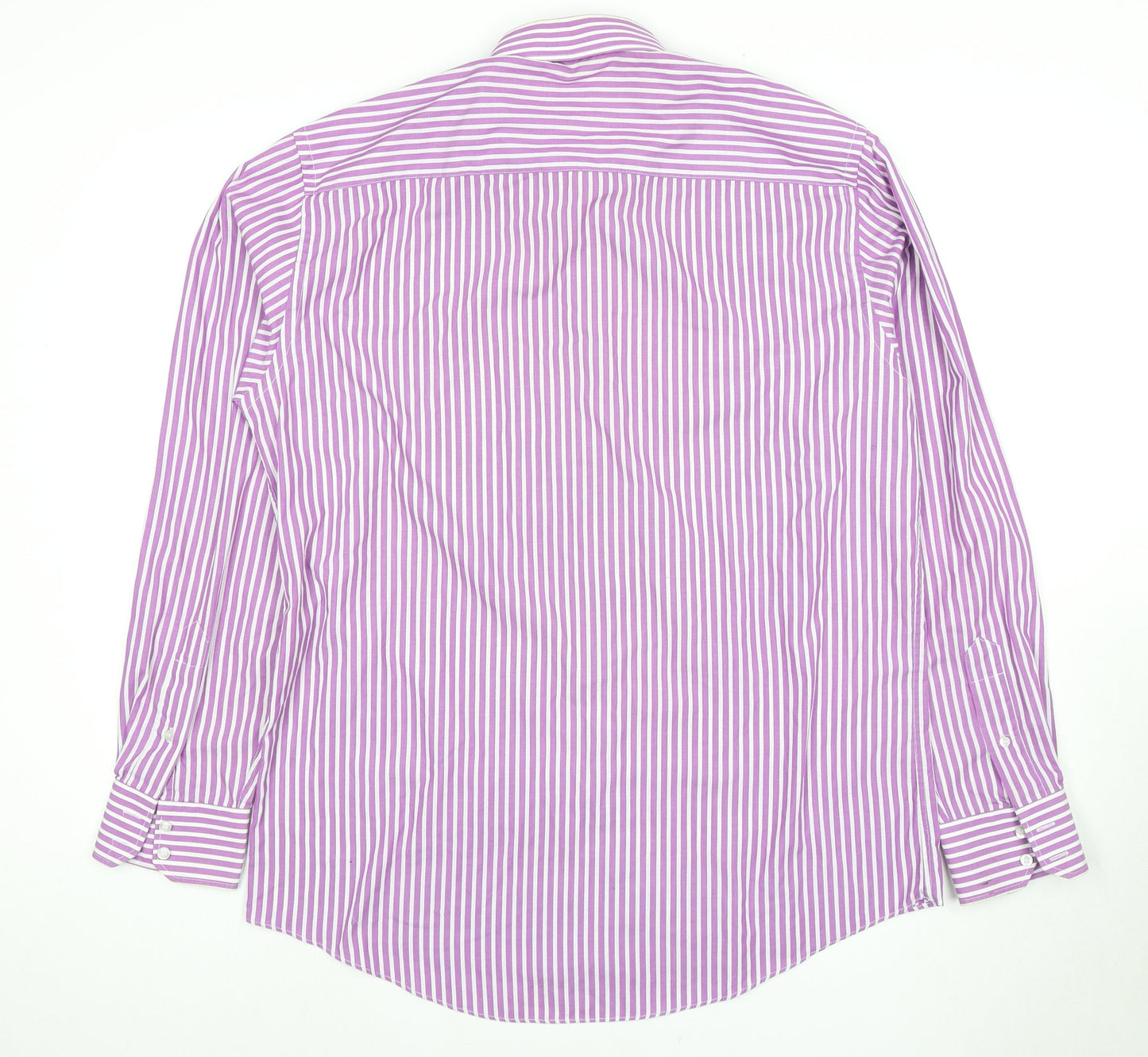 Dehavilland Men's Purple Striped Dress Shirt Size 16