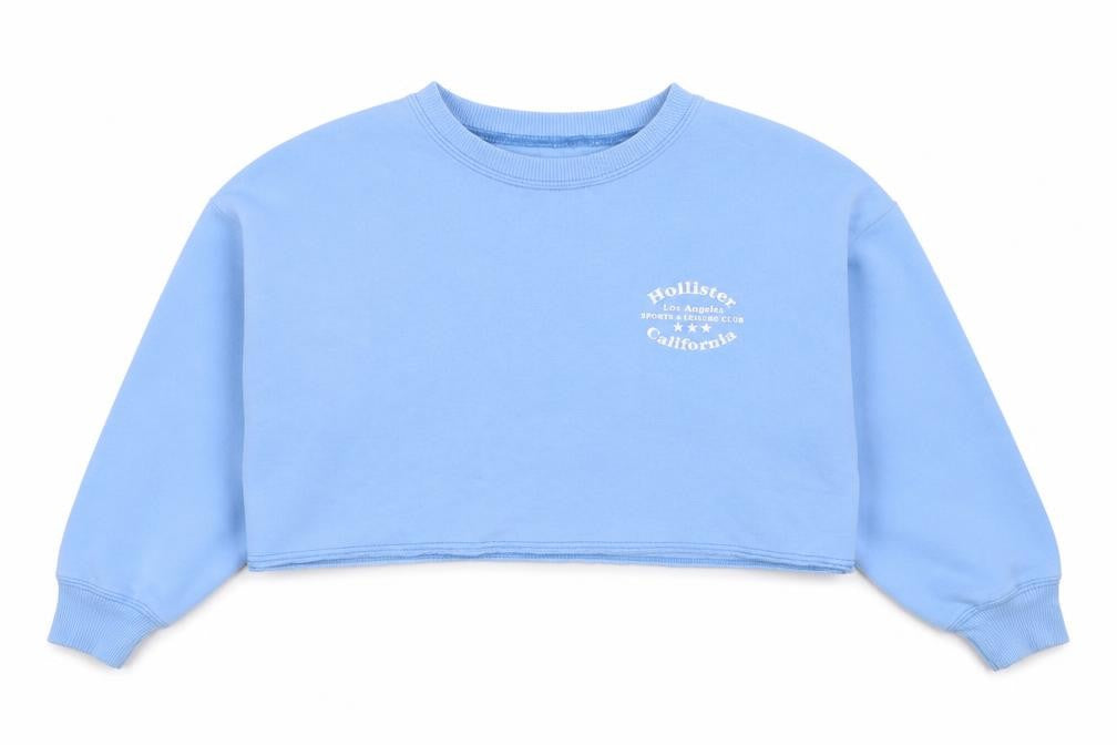 Hollister Women's Blue Pullover Sweatshirt XS