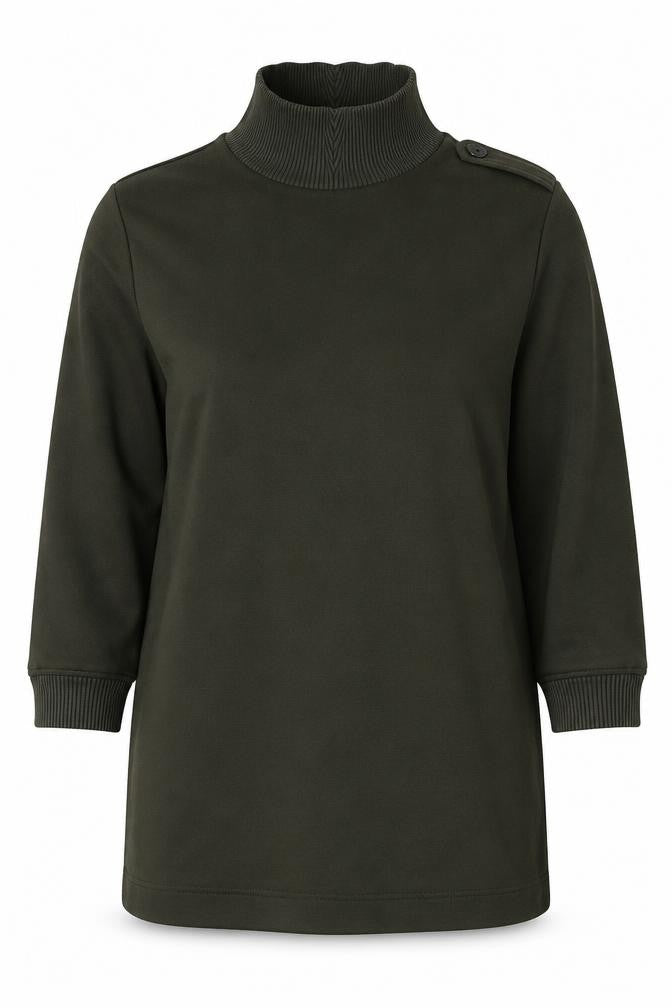 River Island Women's Green Roll Neck Sweatshirt, Size L