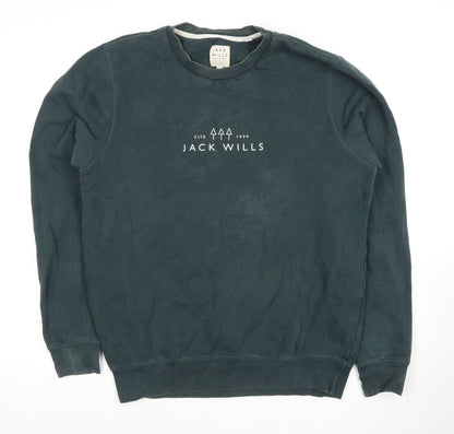 Jack Womens Wills Green Pullover Sweatshirt L
