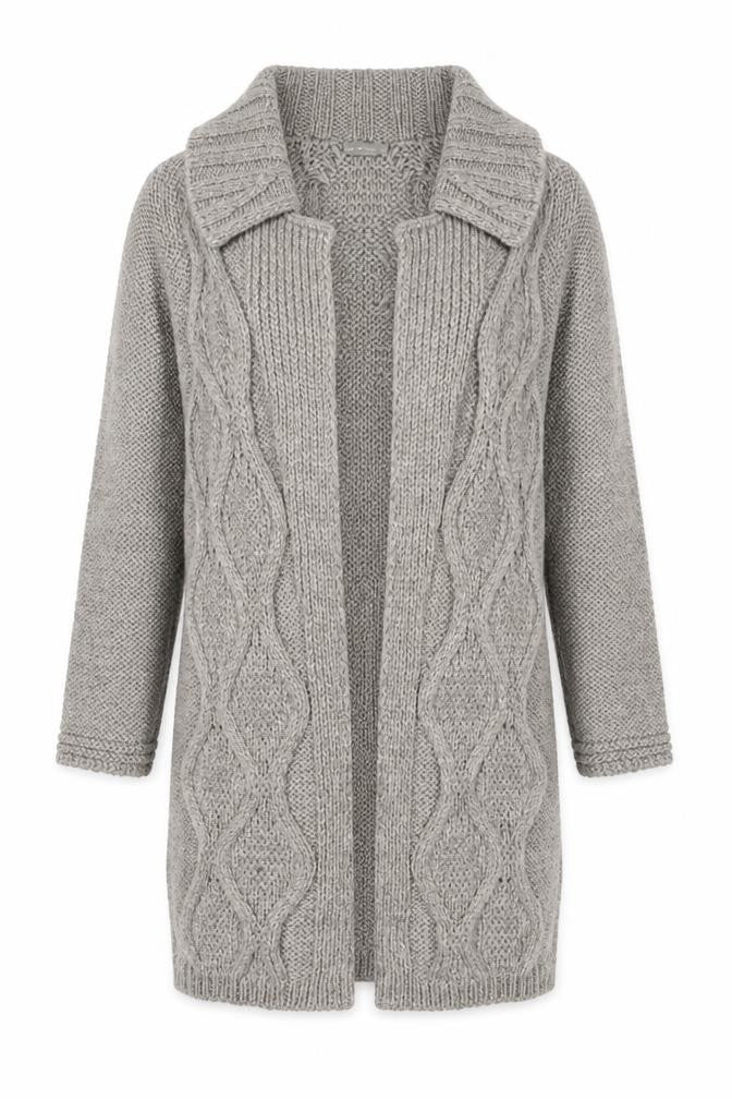 Per Una Women's Beige Cardigan M Wool Blend