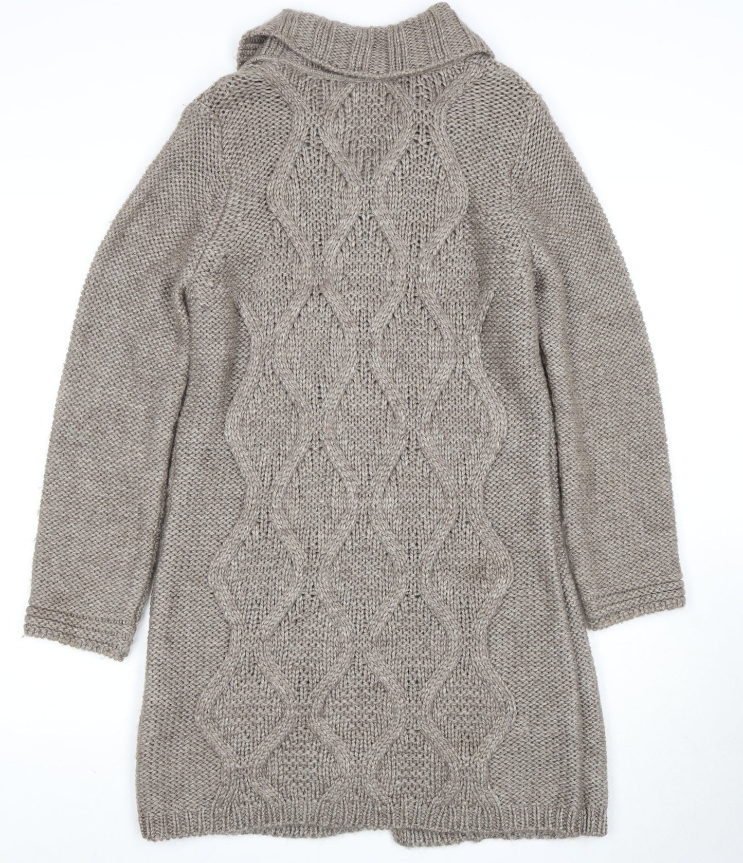 Per Una Women's Beige Cardigan M Wool Blend