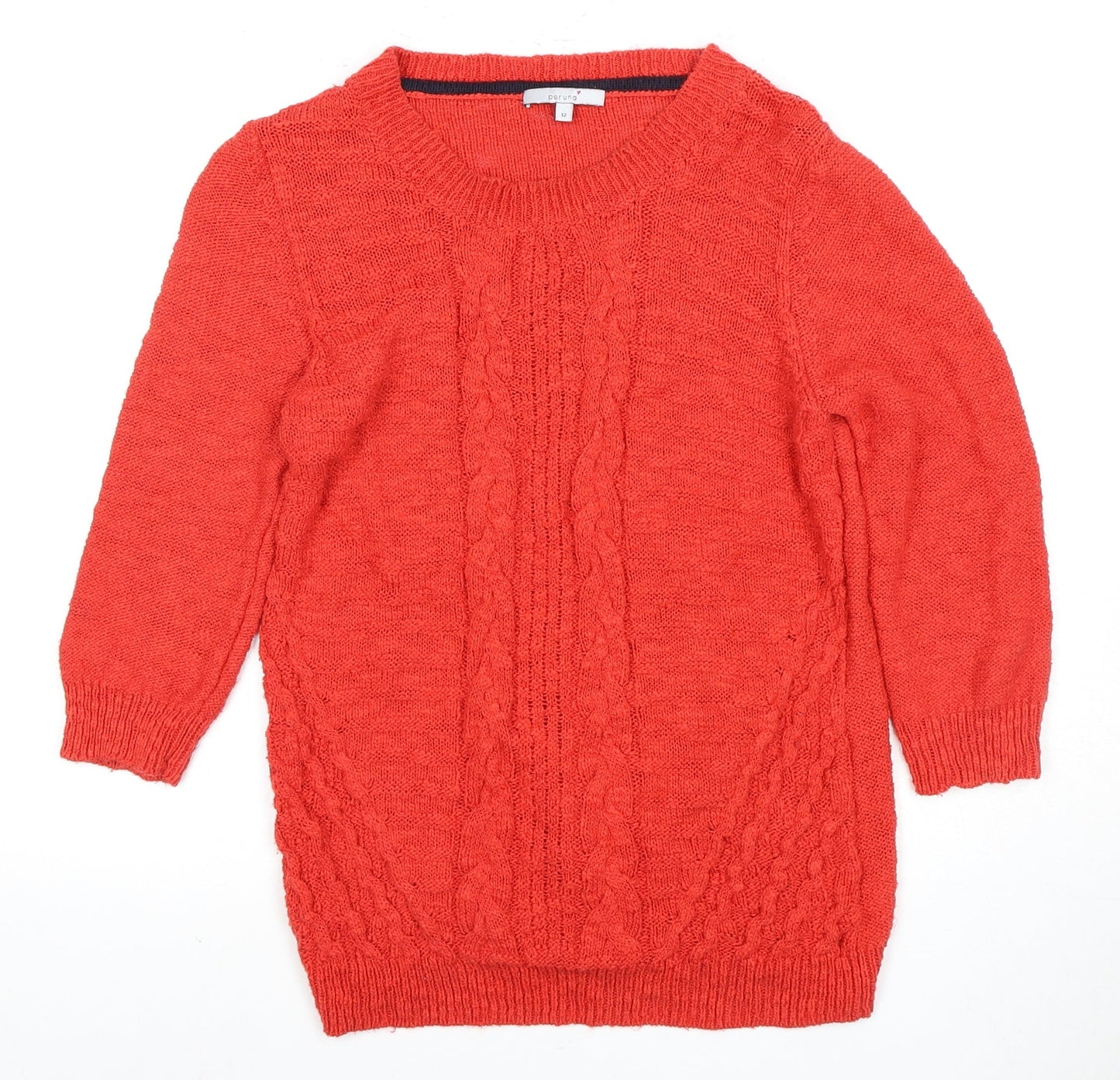 Per Una Women's Red Crew Neck Pullover Jumper