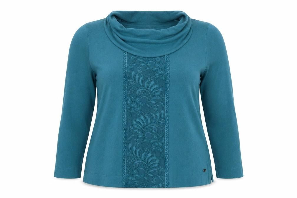 TIGI Women's Blue Cowl Neck Blouse Size 14