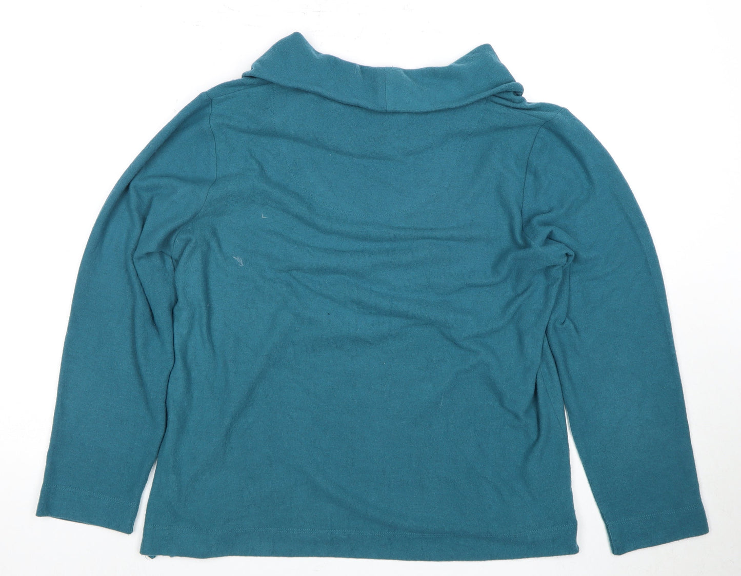 TIGI Women's Blue Cowl Neck Blouse Size 14