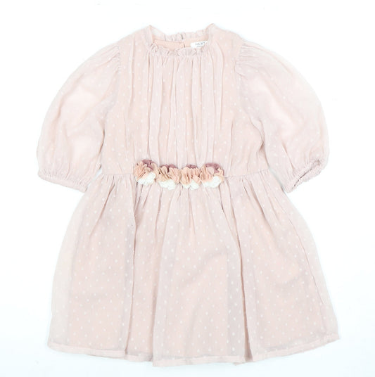 Next Pink A-Line Girls' Dress, 3-4 Years, Party Casual Wear