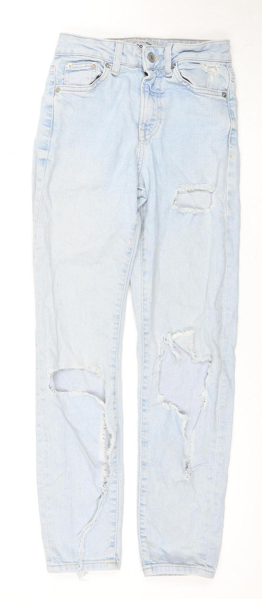 New Look Girls Blue Skinny Ripped Jeans Age 11 Casual