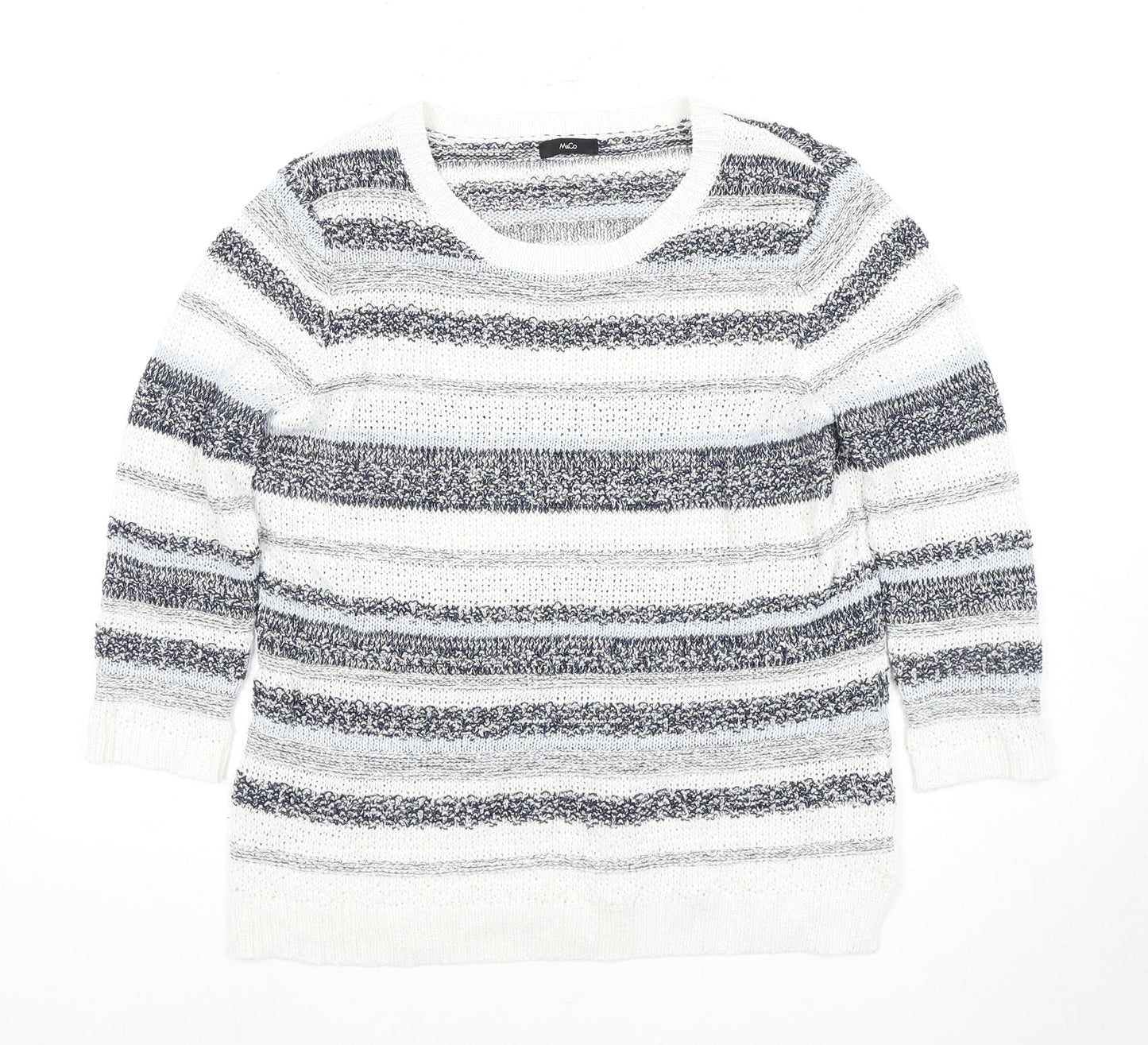 M&Co Women's Multicoloured Striped Pullover Jumper