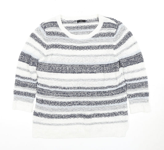 M&Co Women's Multicoloured Striped Pullover Jumper