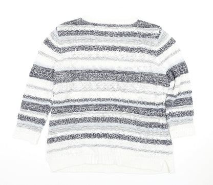 M&Co Women's Multicoloured Striped Pullover Jumper