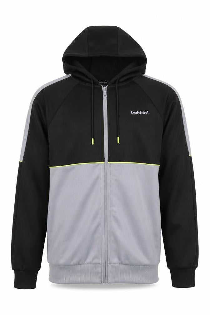 Bekkin Men's Black Full Zip Hoodie M