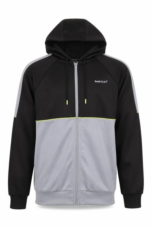 Bekkin Men's Black Full Zip Hoodie M