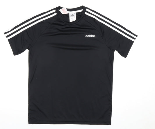 adidas Boys Black T-Shirt - Gym & Training, 13 Years