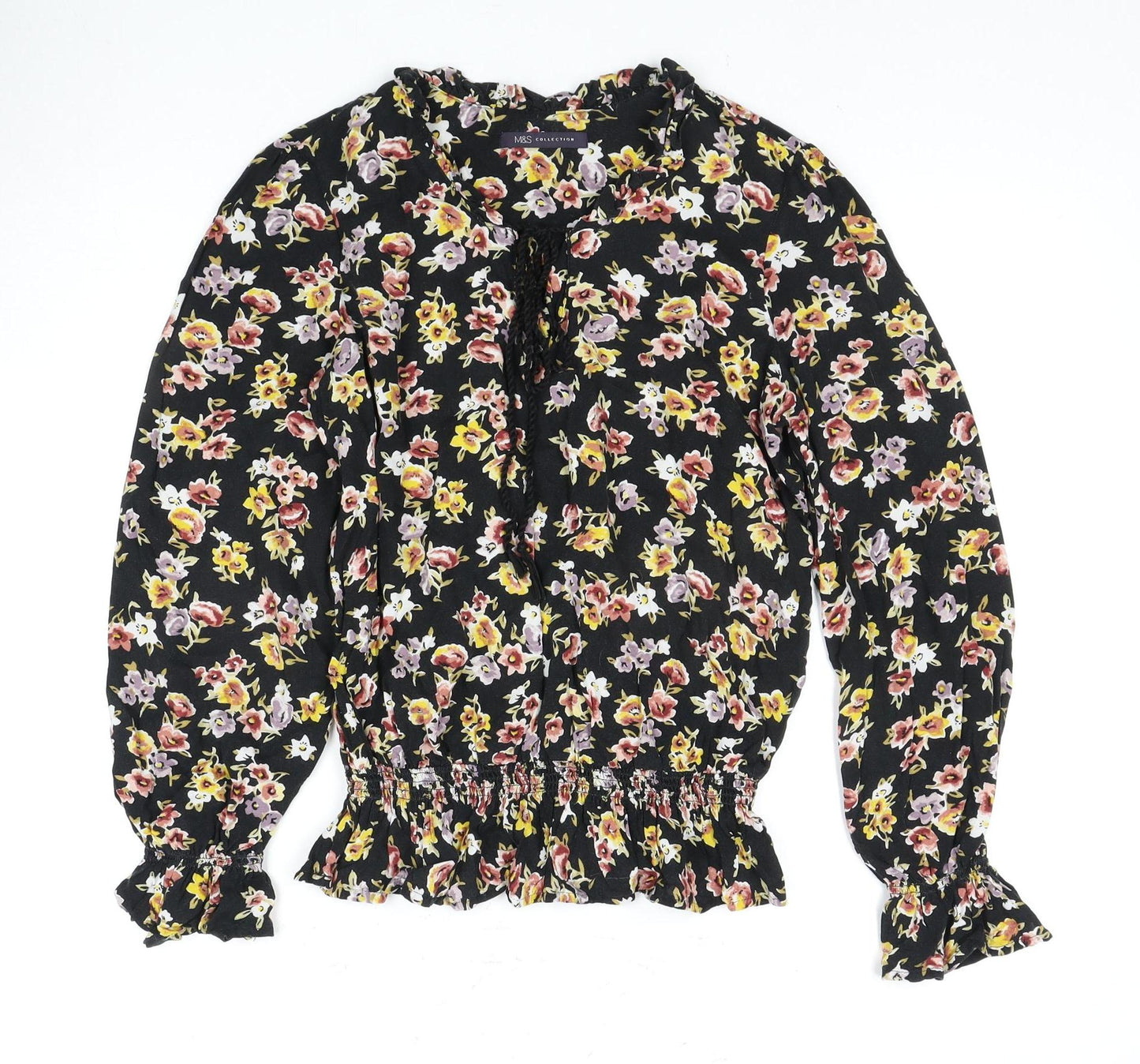 Marks and Spencer Floral Black XS Blouse for Women