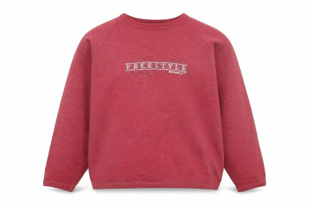 Reebok Women's Red Pullover Sweatshirt, Size 16, Logo Graphic