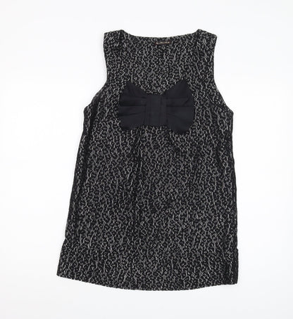 River Island Women's Black Bow Accent Sleeveless Top Size 12