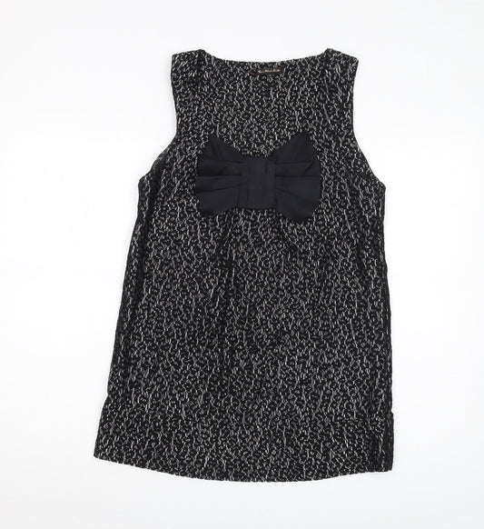 River Island Women's Black Bow Accent Sleeveless Top Size 12